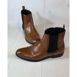 Alfani Men's Size 12M Luka 2 Pull-On Chelsea Boots, Brown Memory Foam